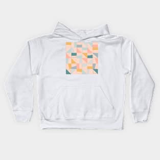 Pink Grid Kids Hoodie